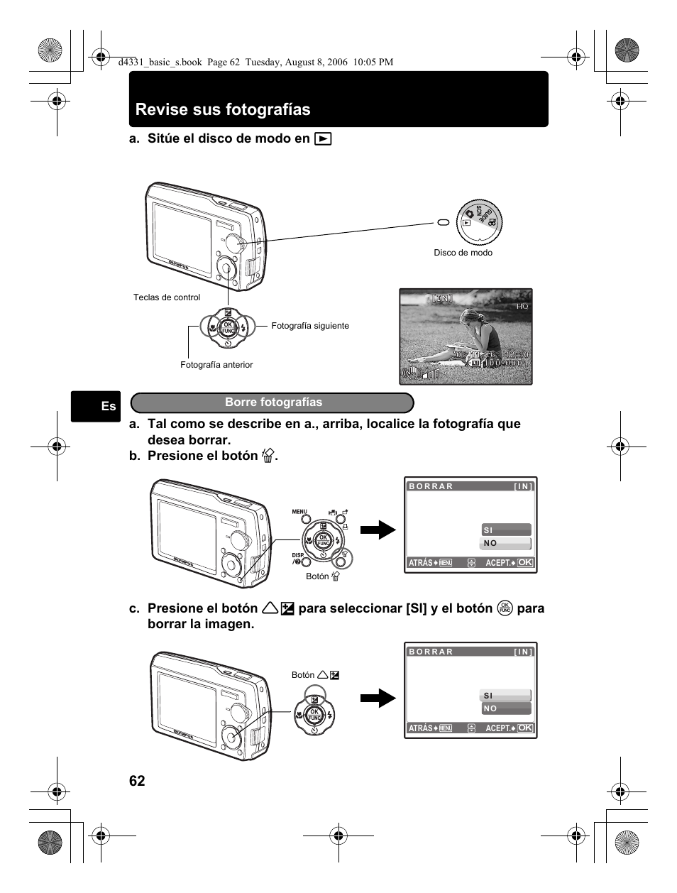 Revise sus fotografías | Olympus Stylus 1000 User Manual | Page 62 / 84