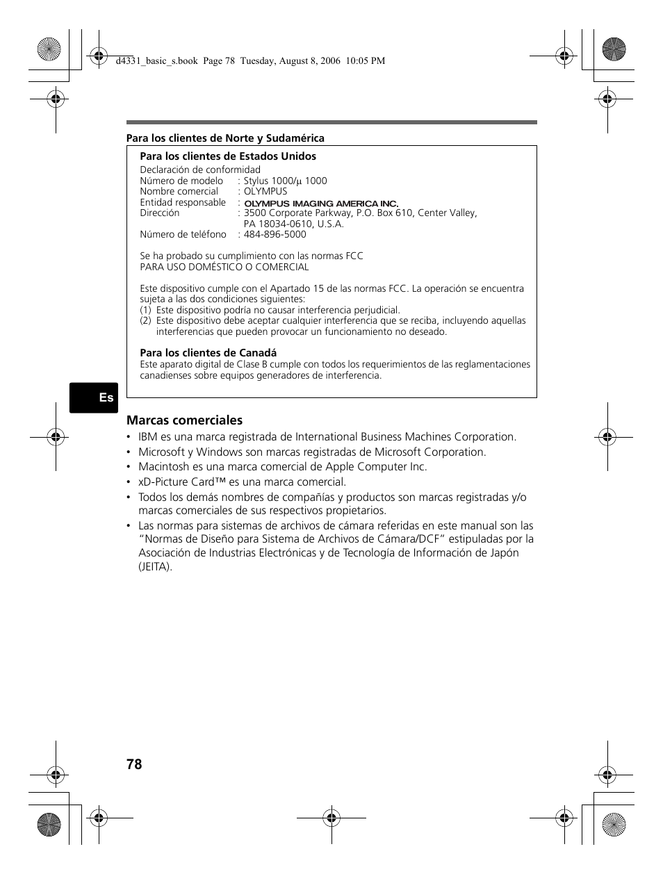 Olympus Stylus 1000 User Manual | Page 78 / 84