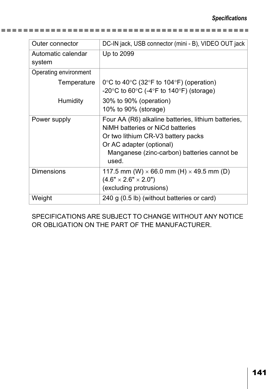 Olympus D-550 Zoom User Manual | Page 142 / 178