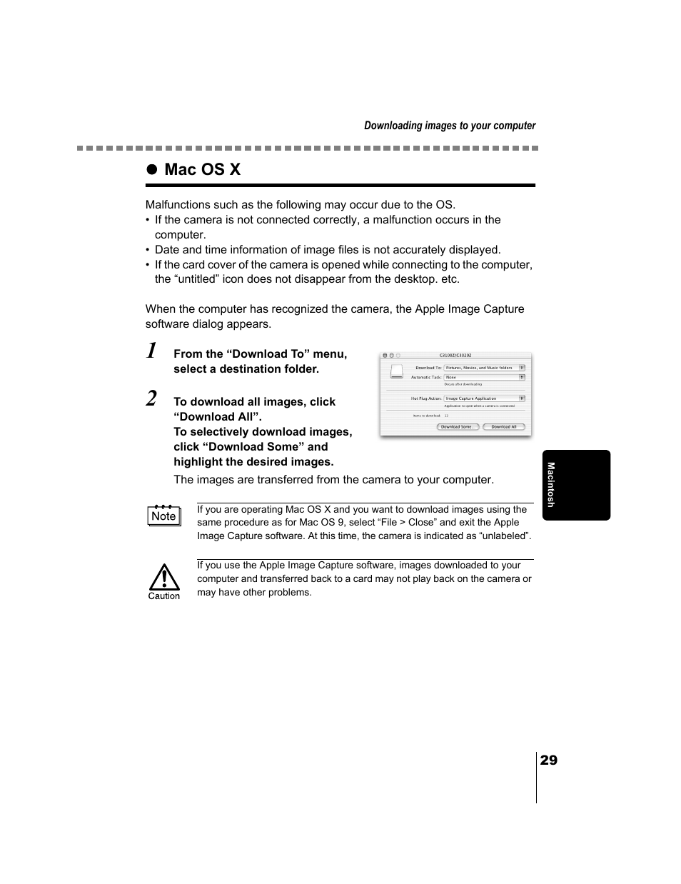 Mac os x | Olympus D-550 Zoom User Manual | Page 175 / 178