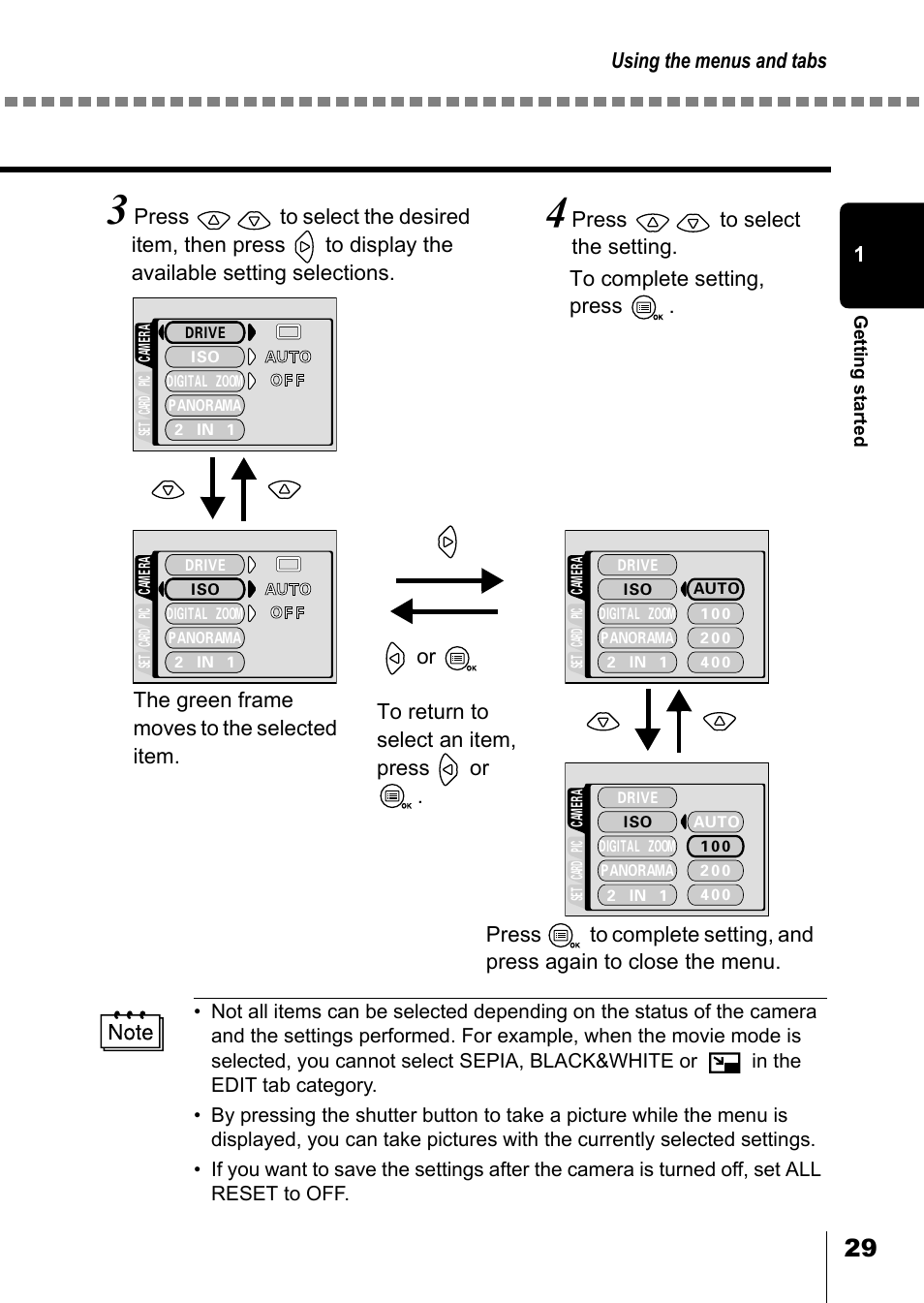 Olympus D-550 Zoom User Manual | Page 30 / 178
