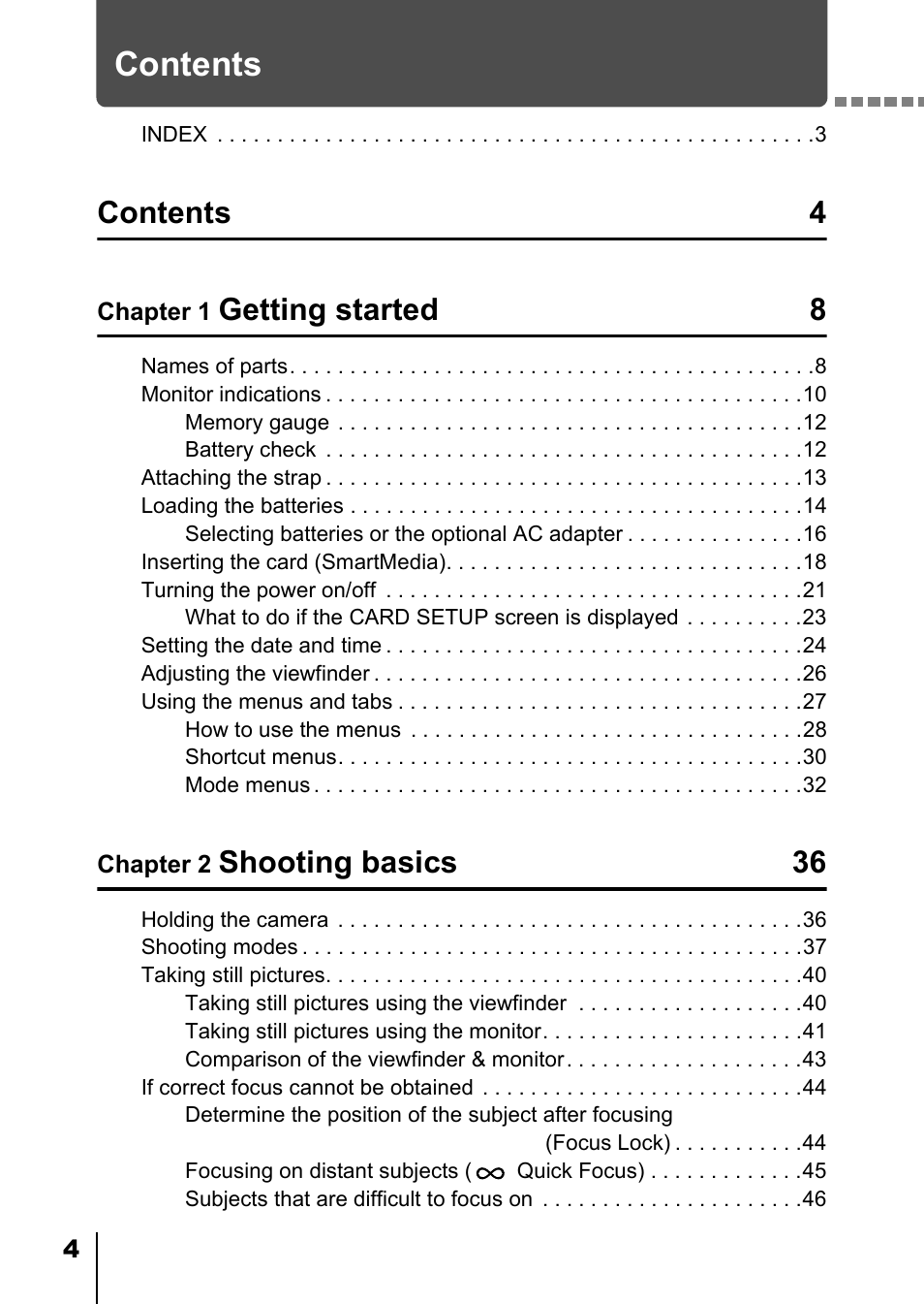 Olympus D-550 Zoom User Manual | Page 5 / 178