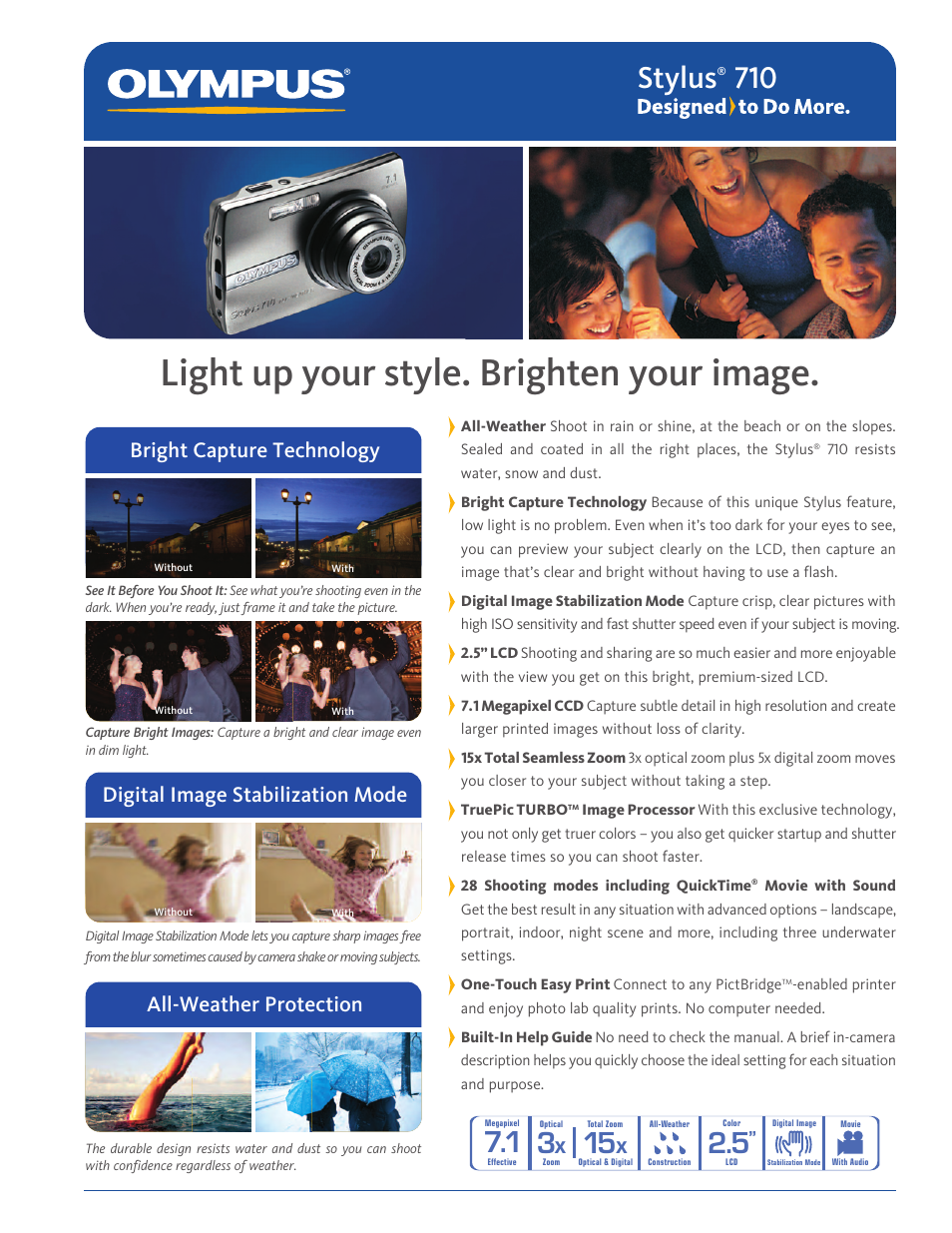 Olympus STYLUS 710 User Manual | 2 pages