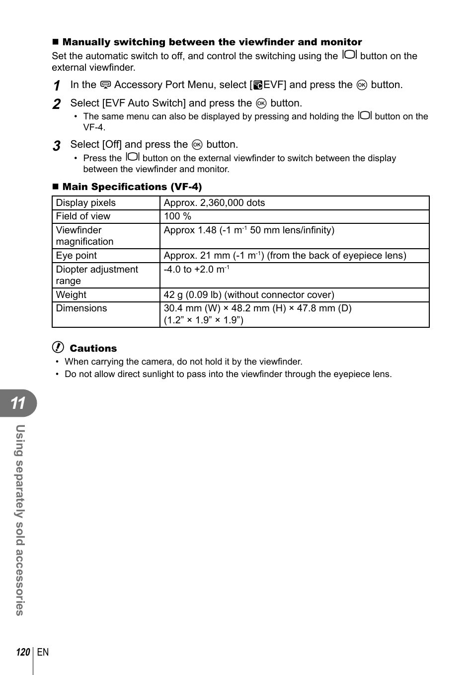 Olympus E-P5 User Manual | Page 120 / 149