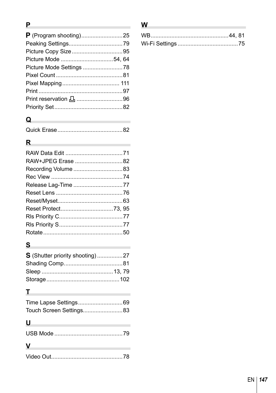 Olympus E-P5 User Manual | Page 147 / 149