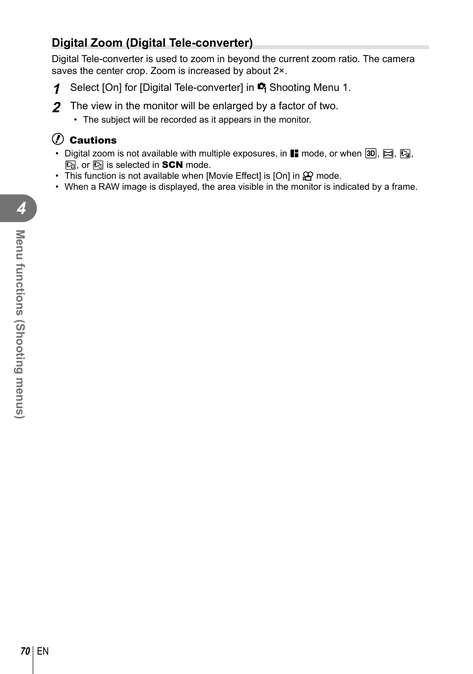 Olympus E-P5 User Manual | Page 70 / 149