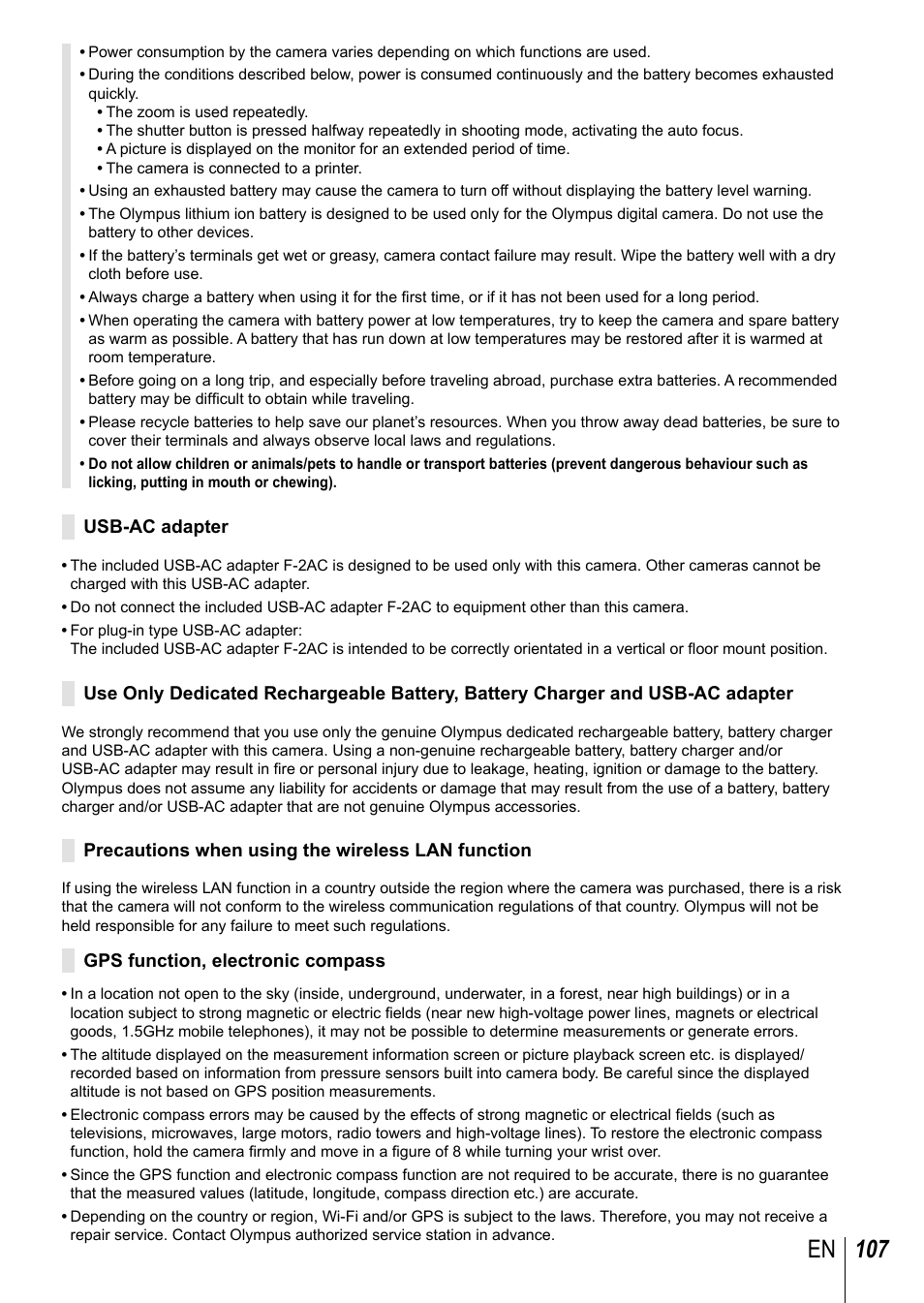 107 en | Olympus TG-3 User Manual | Page 107 / 118