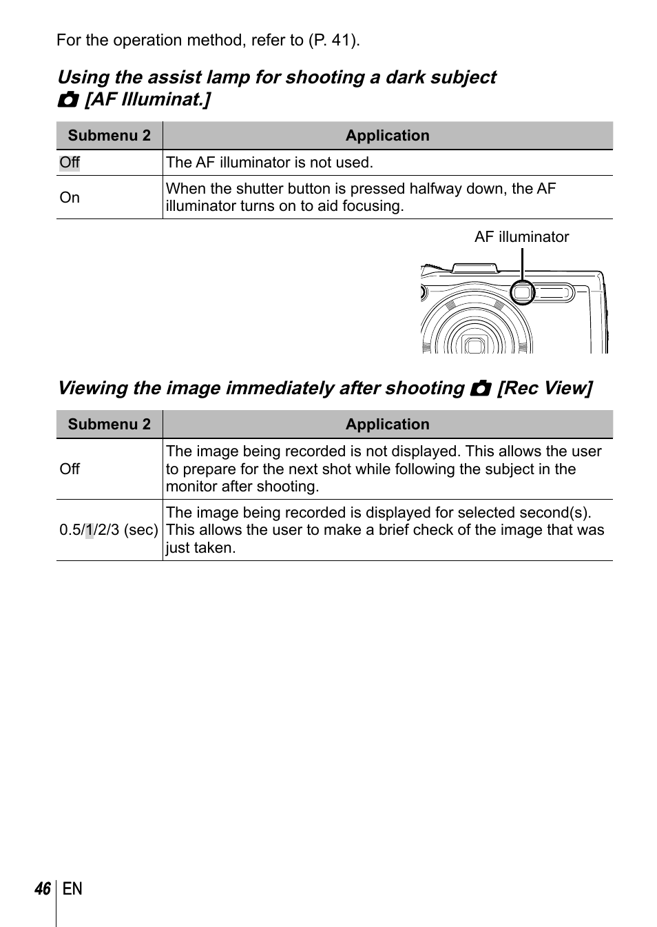 Olympus TG-3 User Manual | Page 46 / 118