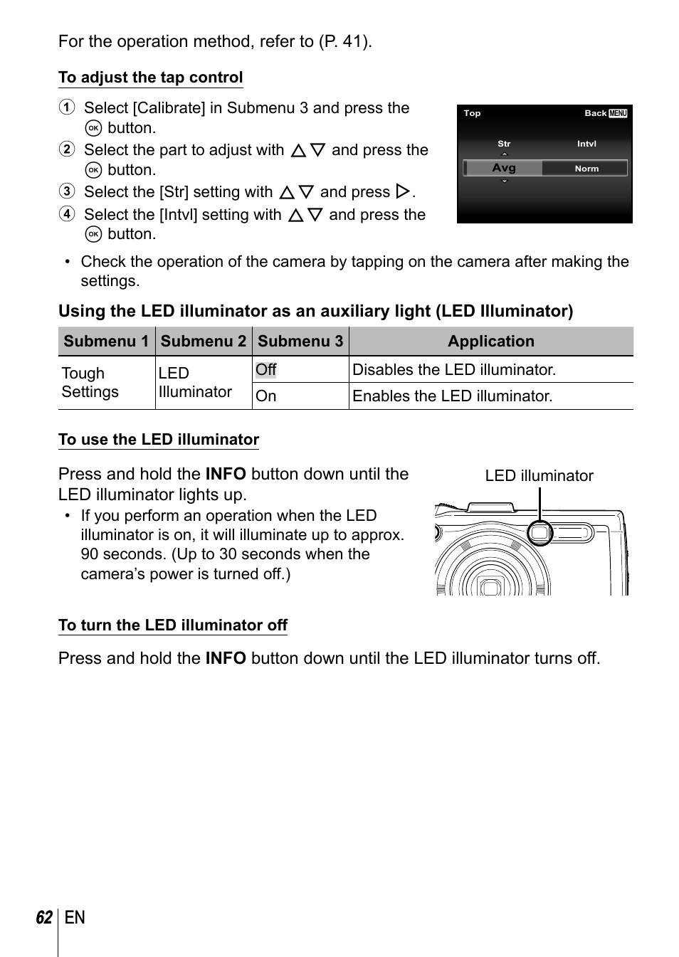 62 en | Olympus TG-3 User Manual | Page 62 / 118