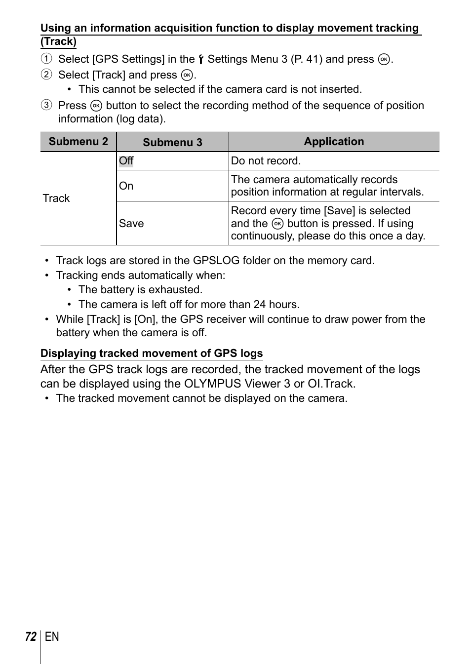 Olympus TG-3 User Manual | Page 72 / 118