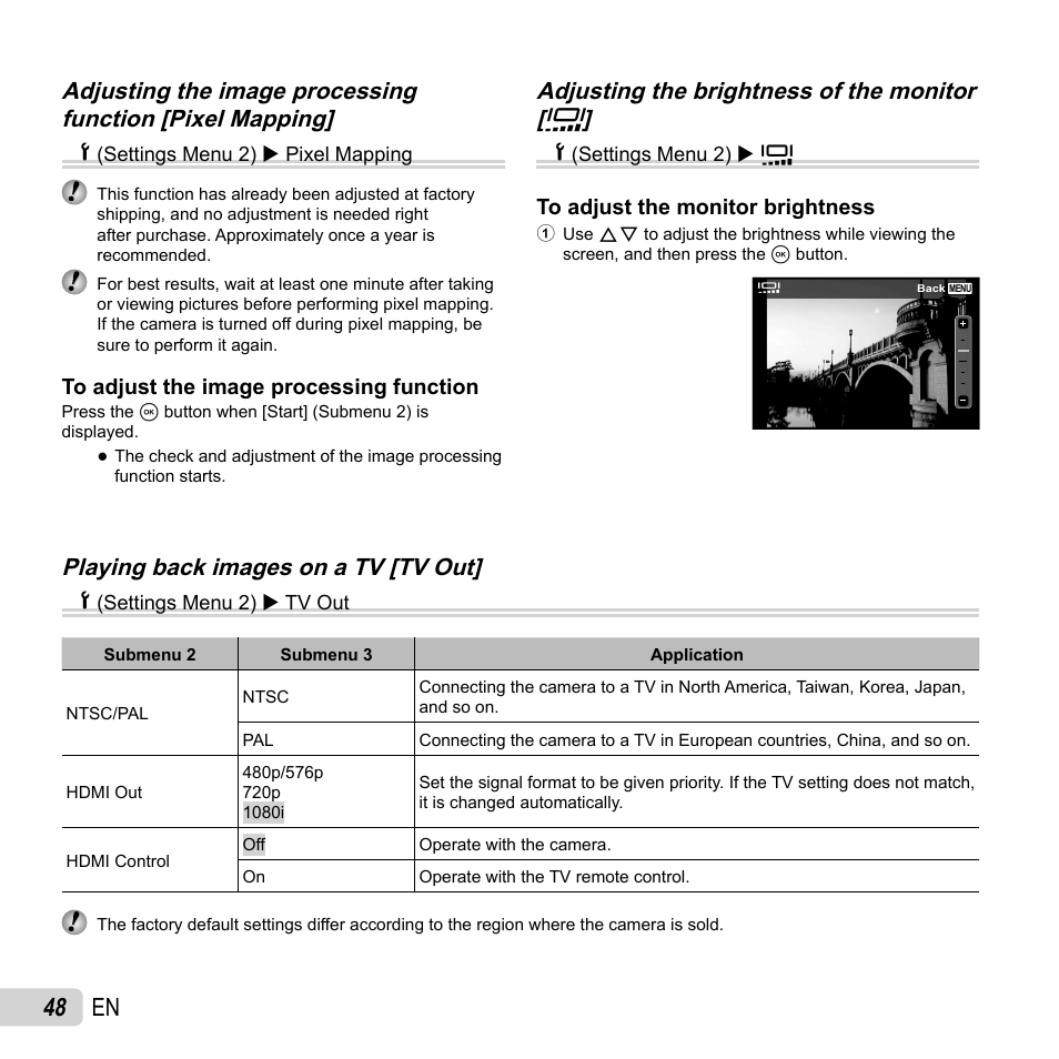 48 en, Playing back images on a tv [tv out | Olympus Tough TG-820 iHS User Manual | Page 48 / 83