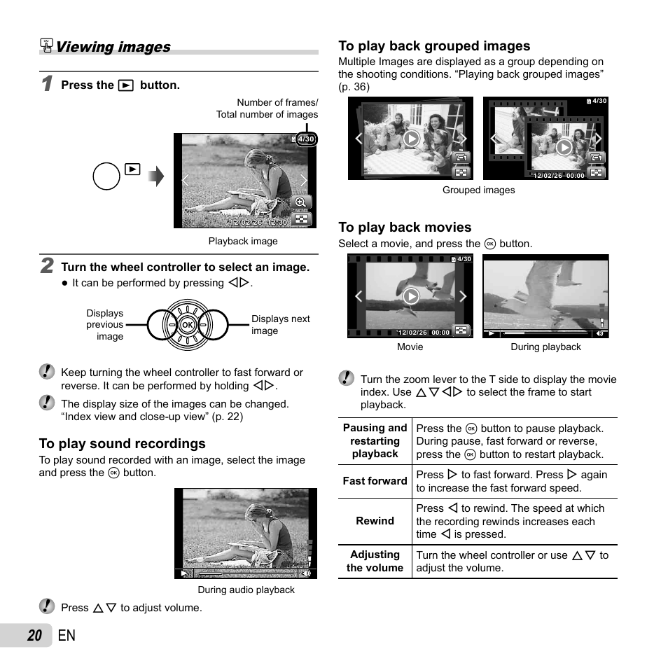 20 en, Viewing images | Olympus SZ-31MR iHS User Manual | Page 20 / 82