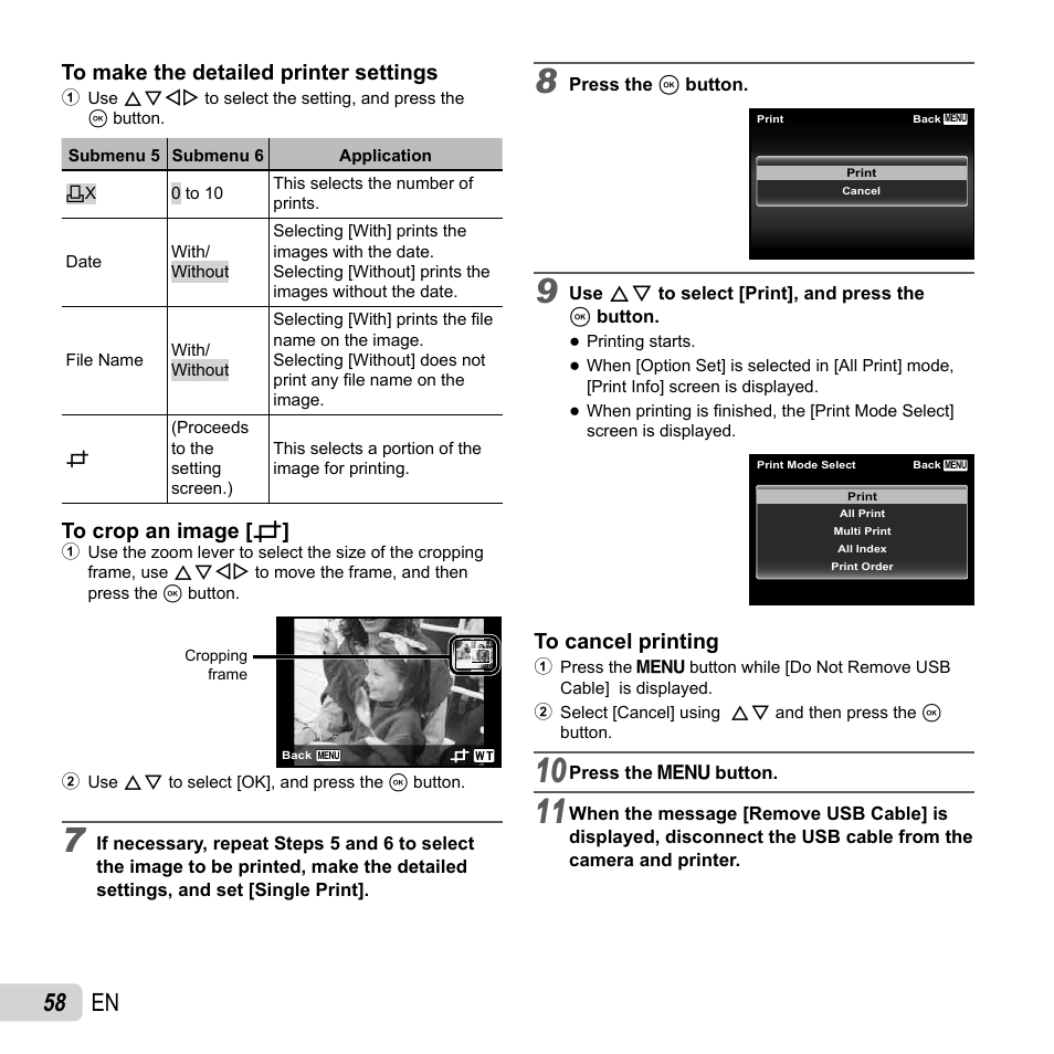 58 en | Olympus SZ-31MR iHS User Manual | Page 58 / 82