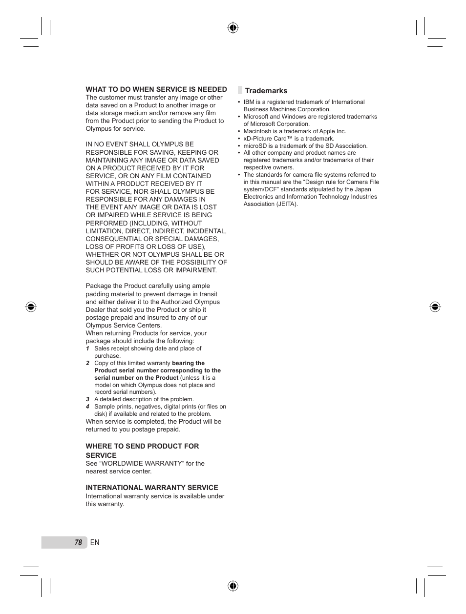 Olympus STYLUS TOUGH-8000 User Manual | Page 78 / 86