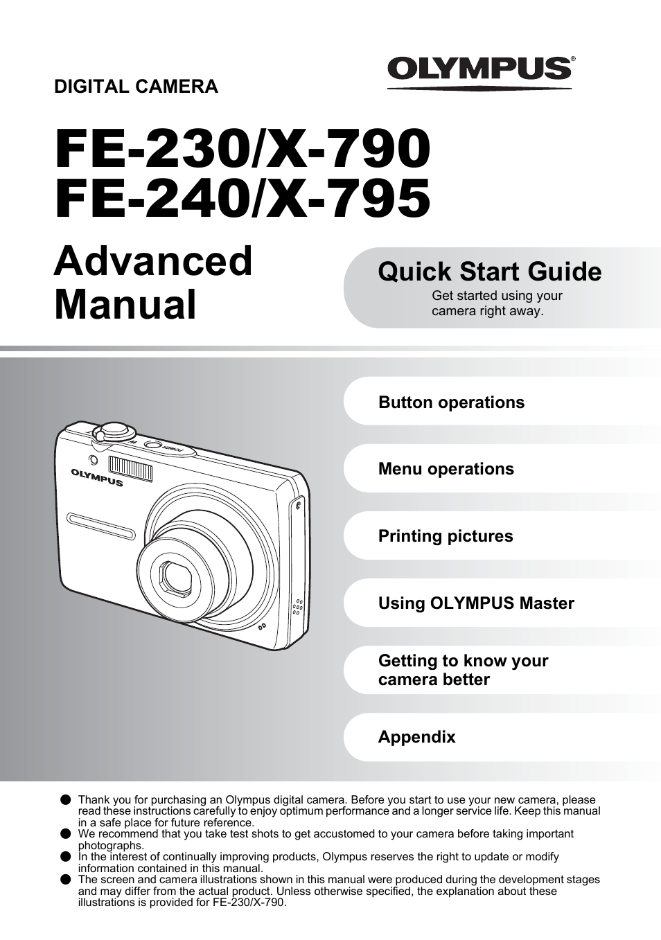 Olympus FE-240 User Manual | 75 pages