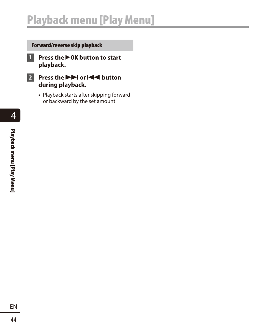 Playback menu [play menu | Olympus VN-722PC User Manual | Page 44 / 67