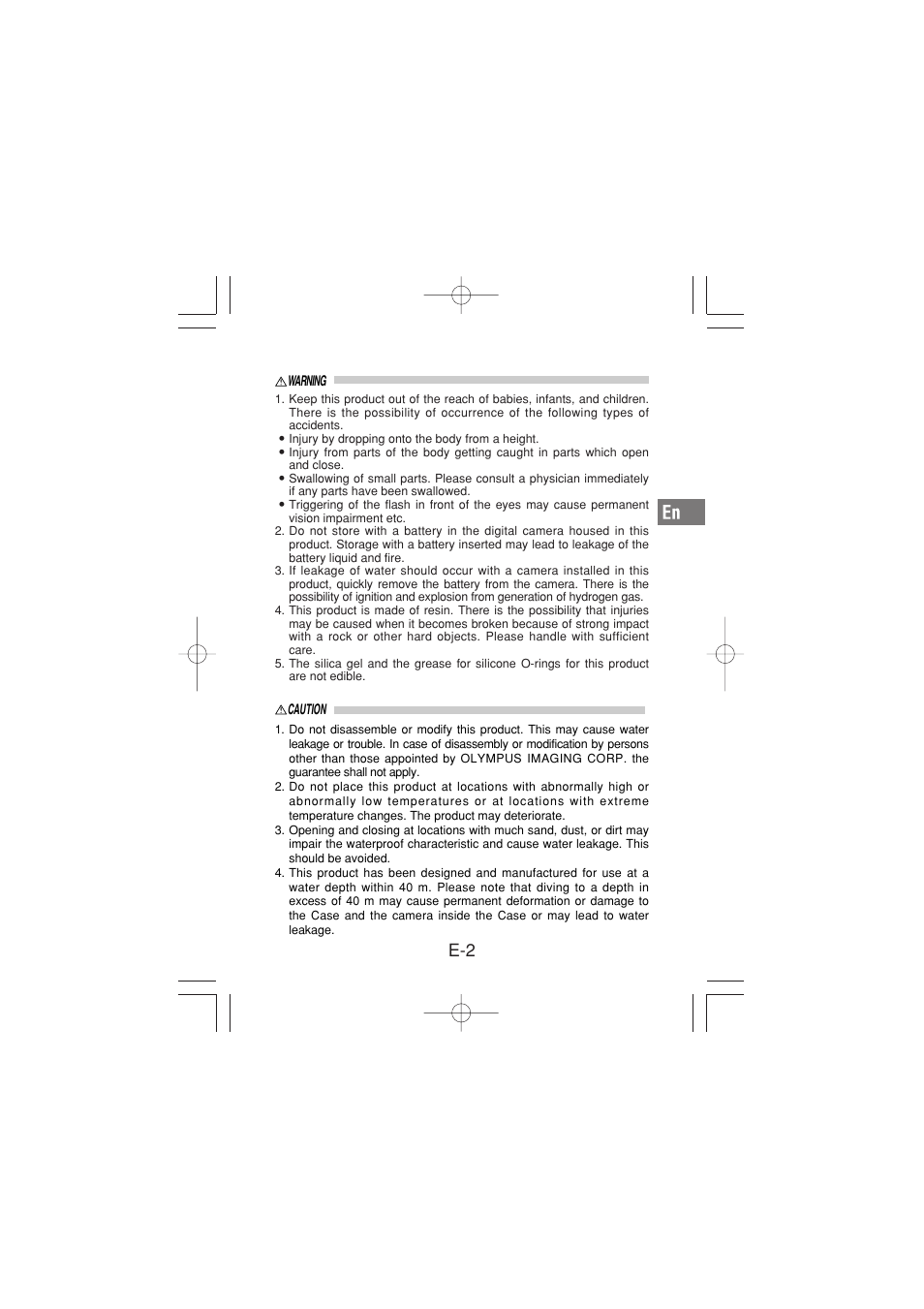 Olympus PT-029 User Manual | Page 3 / 40