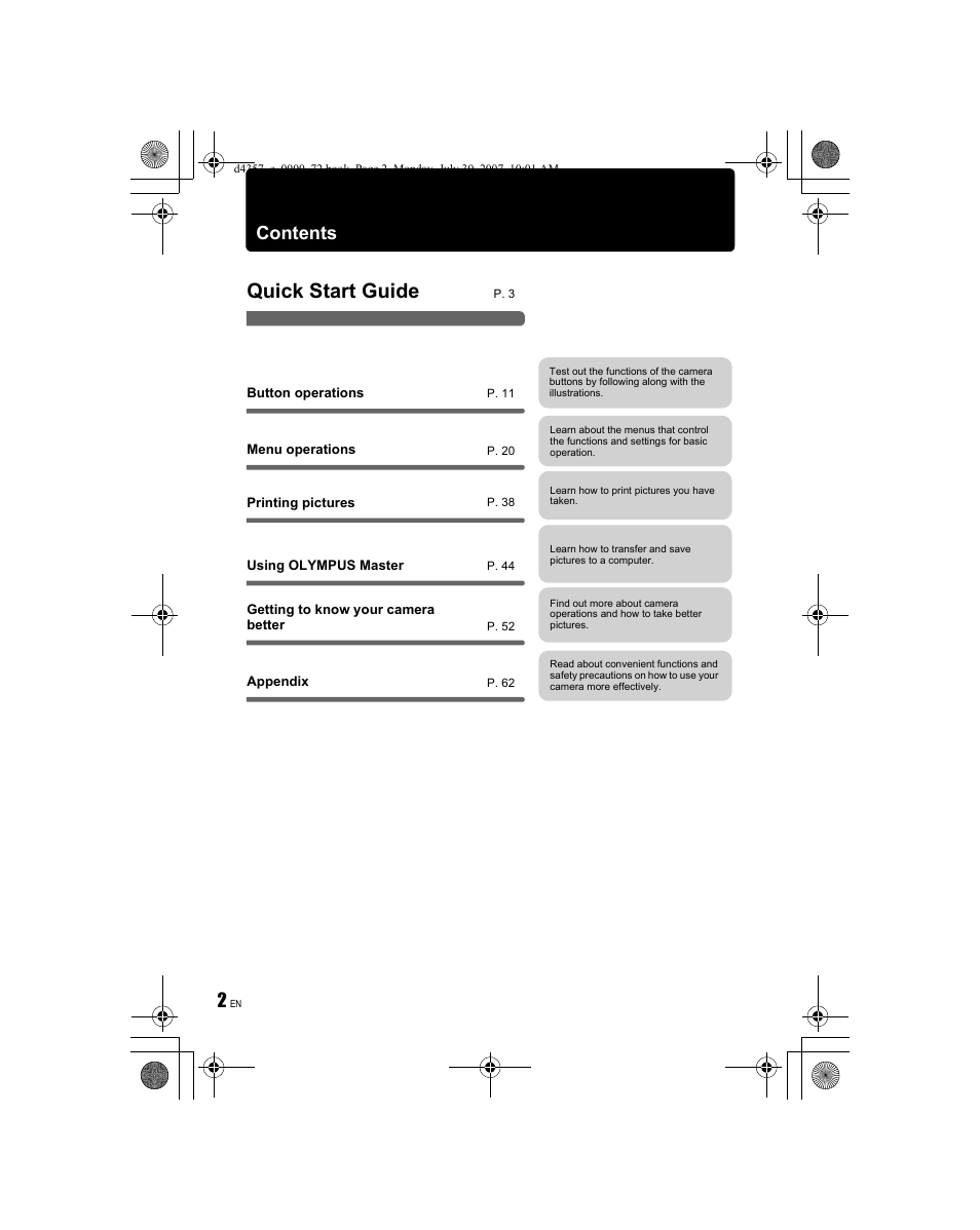 Olympus STYLUS 830 User Manual | Page 2 / 84