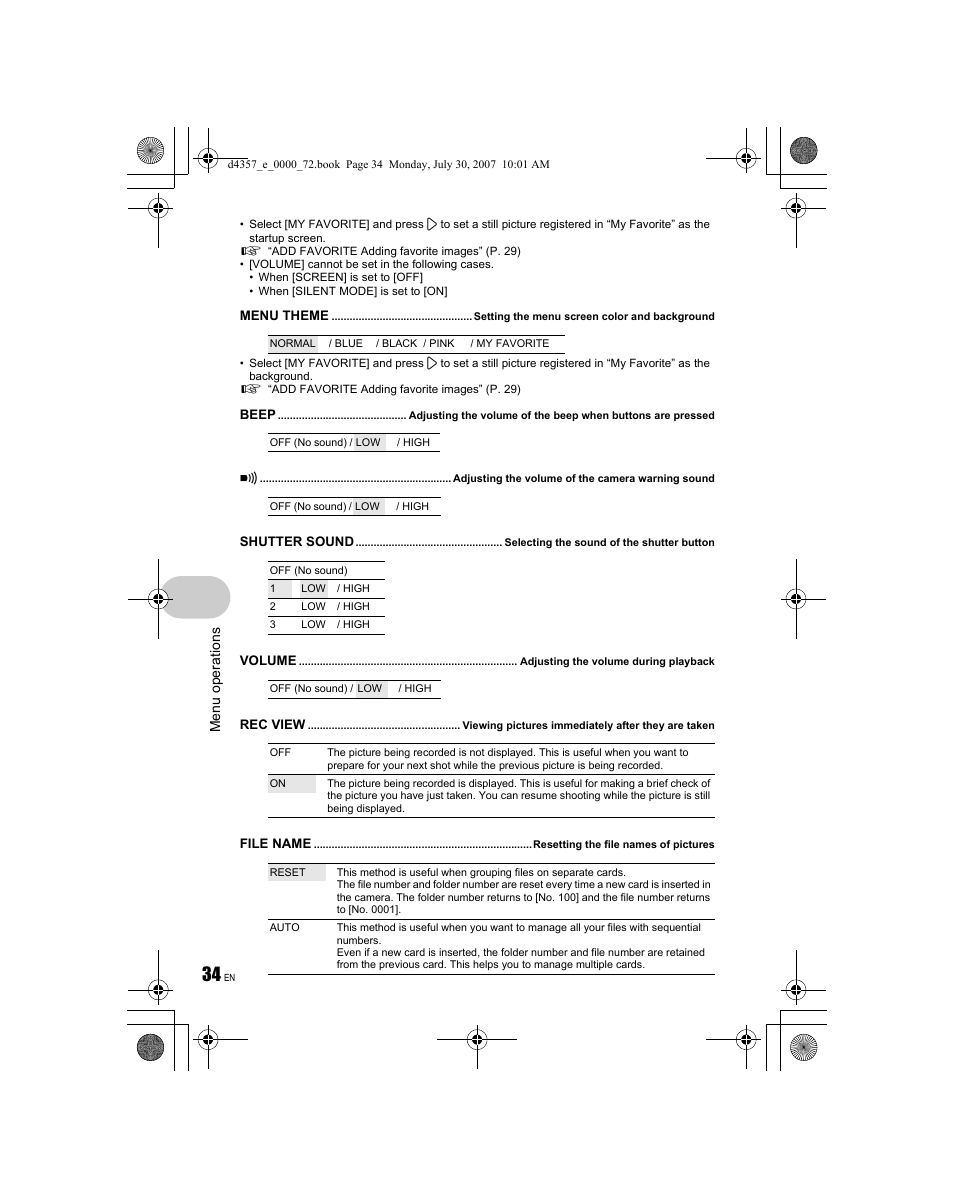 Olympus STYLUS 830 User Manual | Page 34 / 84