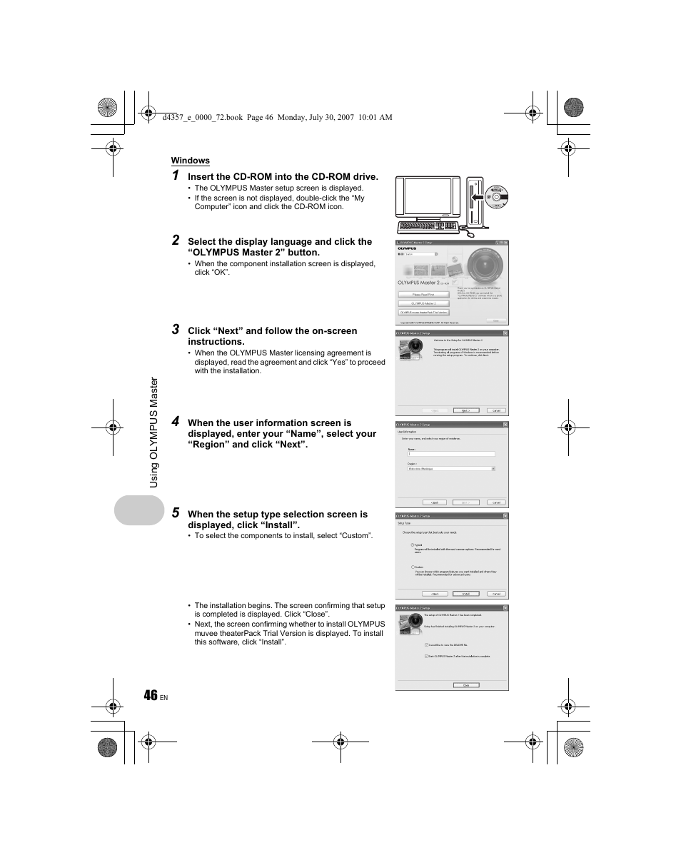 Olympus STYLUS 830 User Manual | Page 46 / 84