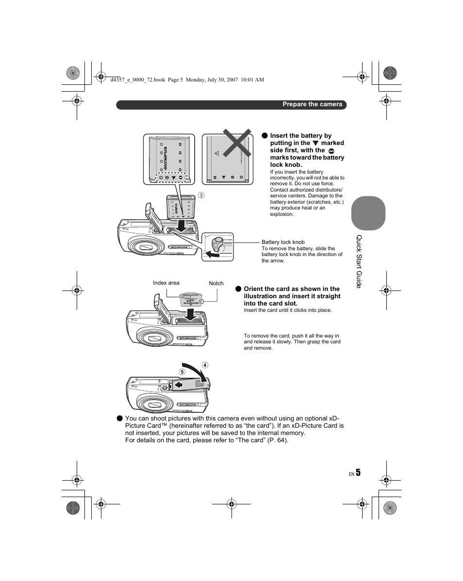 Olympus STYLUS 830 User Manual | Page 5 / 84