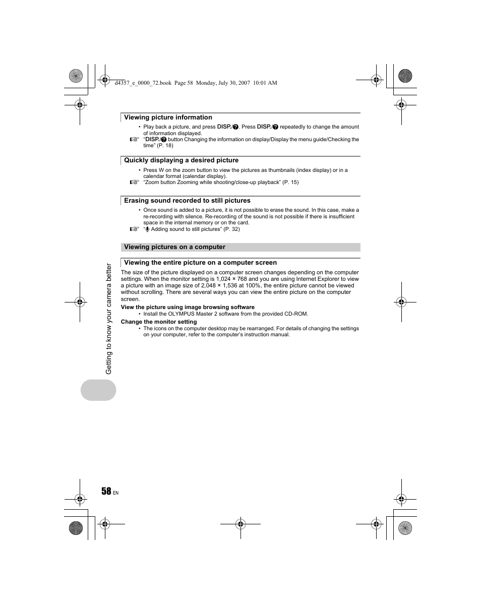 Olympus STYLUS 830 User Manual | Page 58 / 84