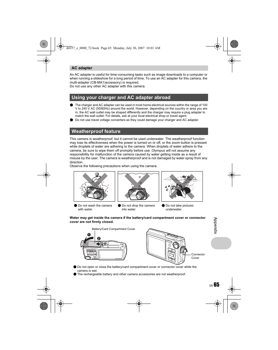 Olympus STYLUS 830 User Manual | Page 65 / 84