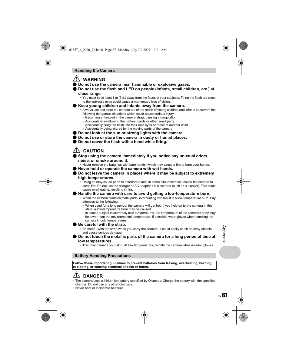 Olympus STYLUS 830 User Manual | Page 67 / 84