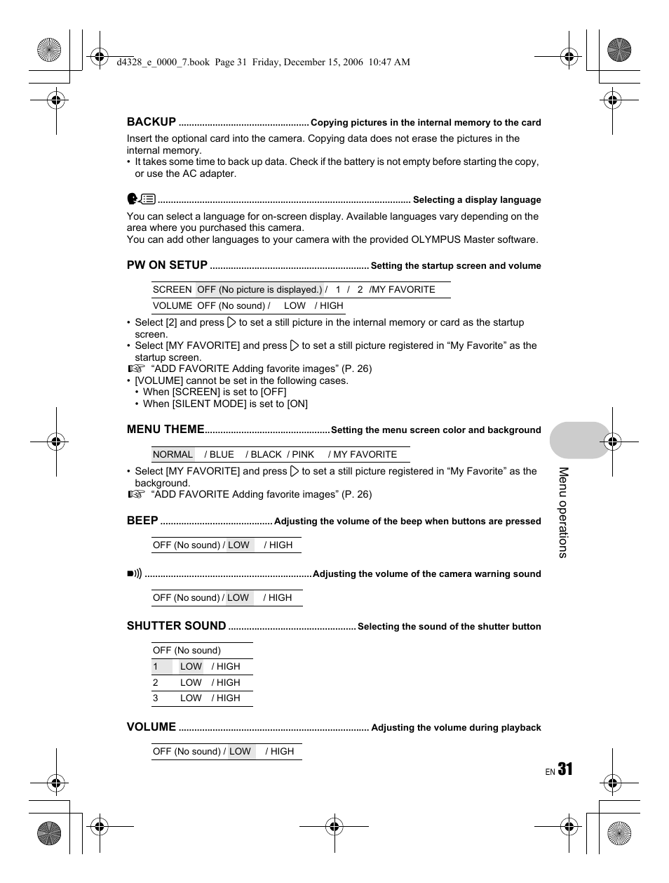 Olympus Stylus 760 User Manual | Page 31 / 84