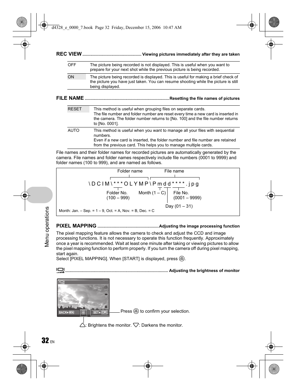 Menu operations | Olympus Stylus 760 User Manual | Page 32 / 84