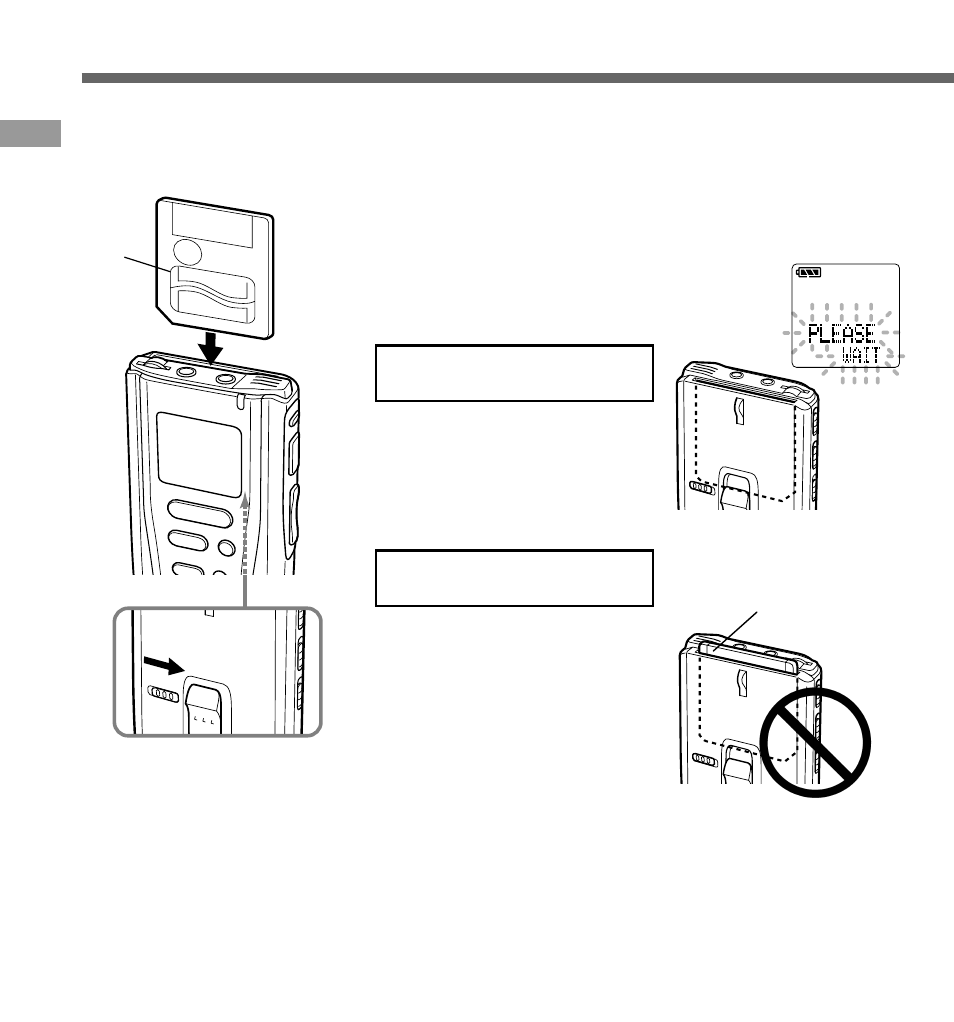 Inserting and ejecting smartmedia cards | Olympus DM-1 Digital Voice Recorder User Manual | Page 12 / 64