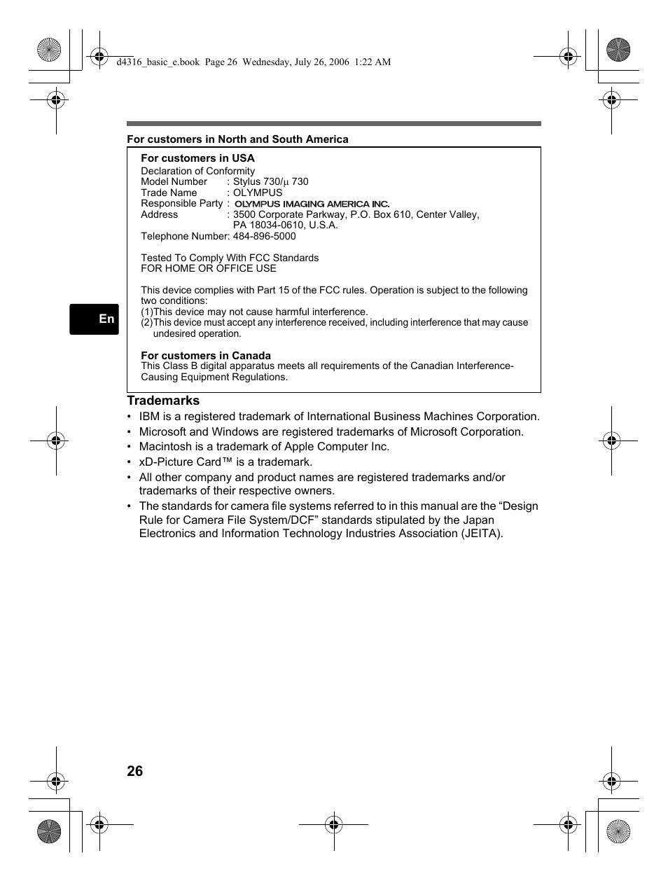 Olympus STYLUS 730 User Manual | Page 26 / 80