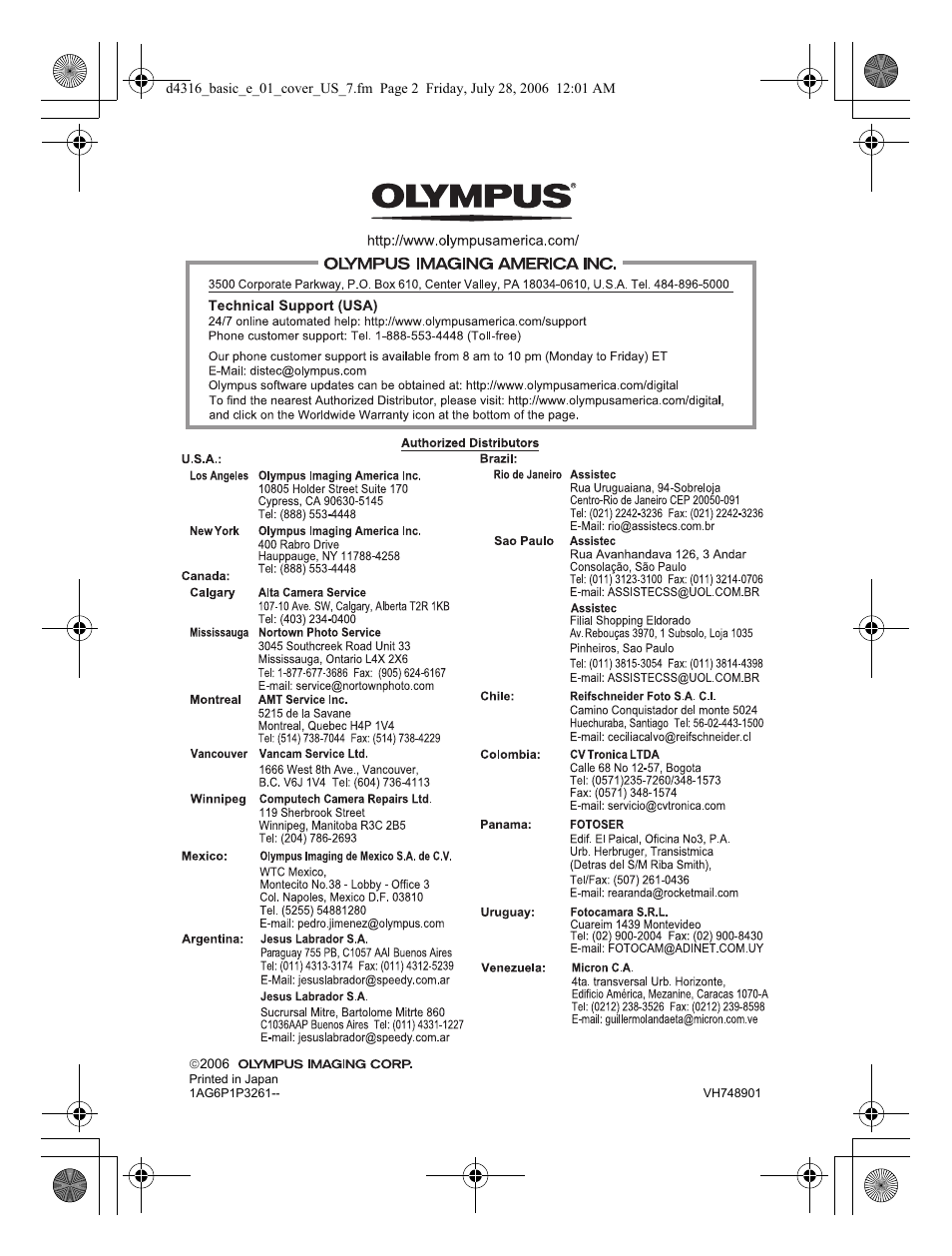 Olympus STYLUS 730 User Manual | Page 80 / 80