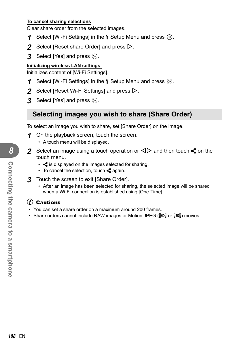 Olympus E-M10 User Manual | Page 108 / 161