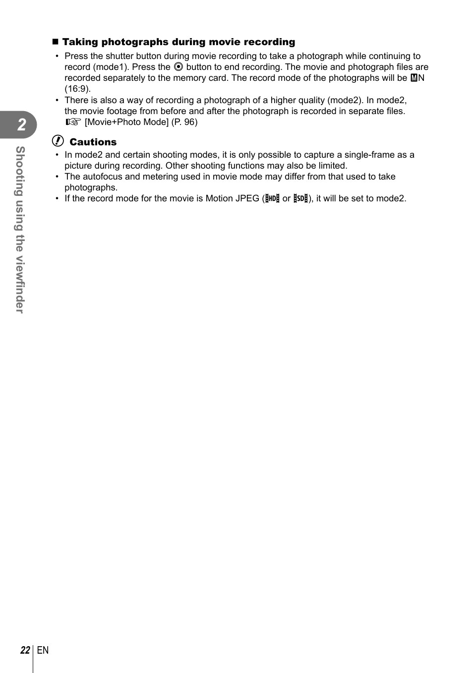 Olympus E-M10 User Manual | Page 22 / 161