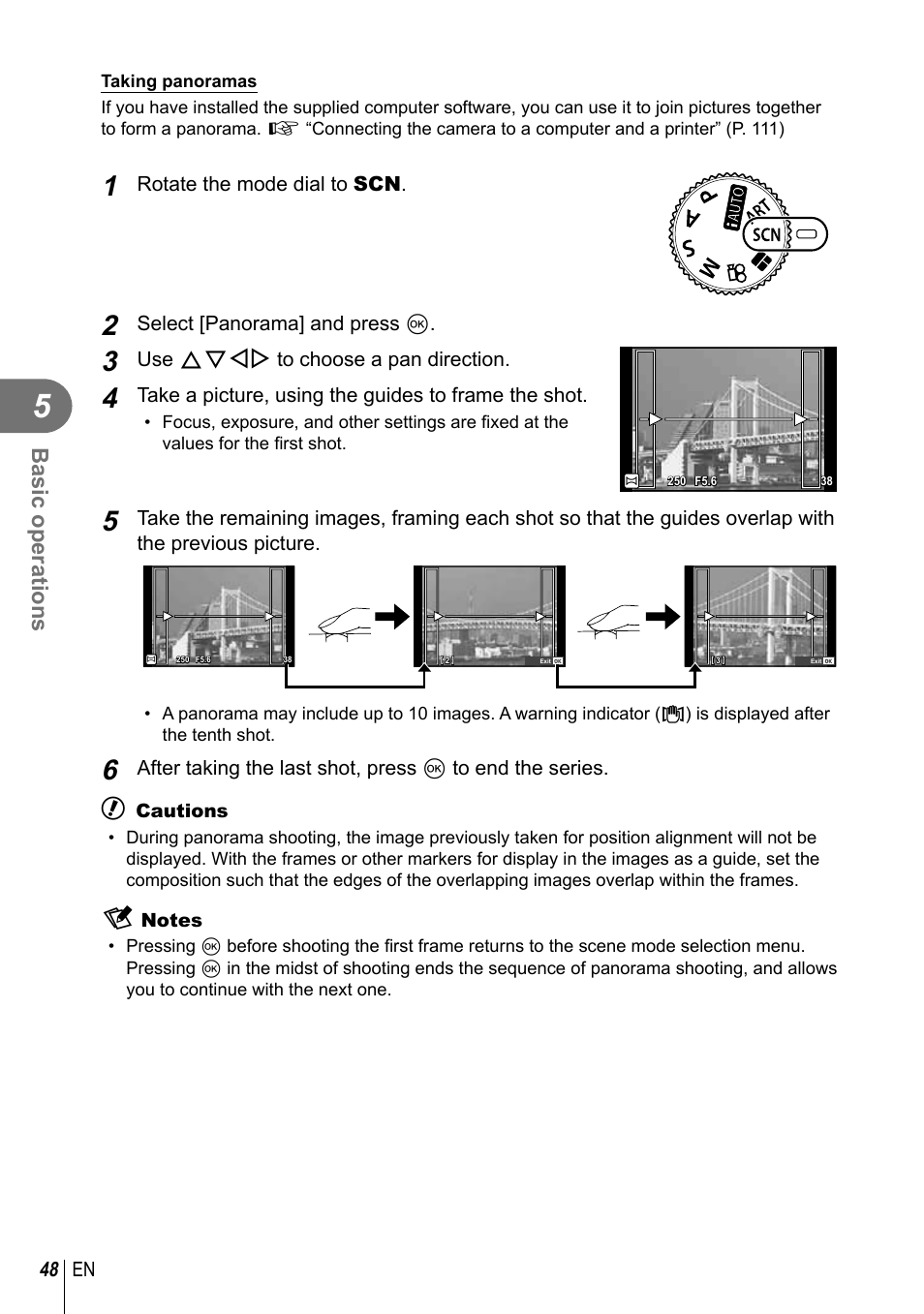 Basic operations | Olympus E-M10 User Manual | Page 48 / 161