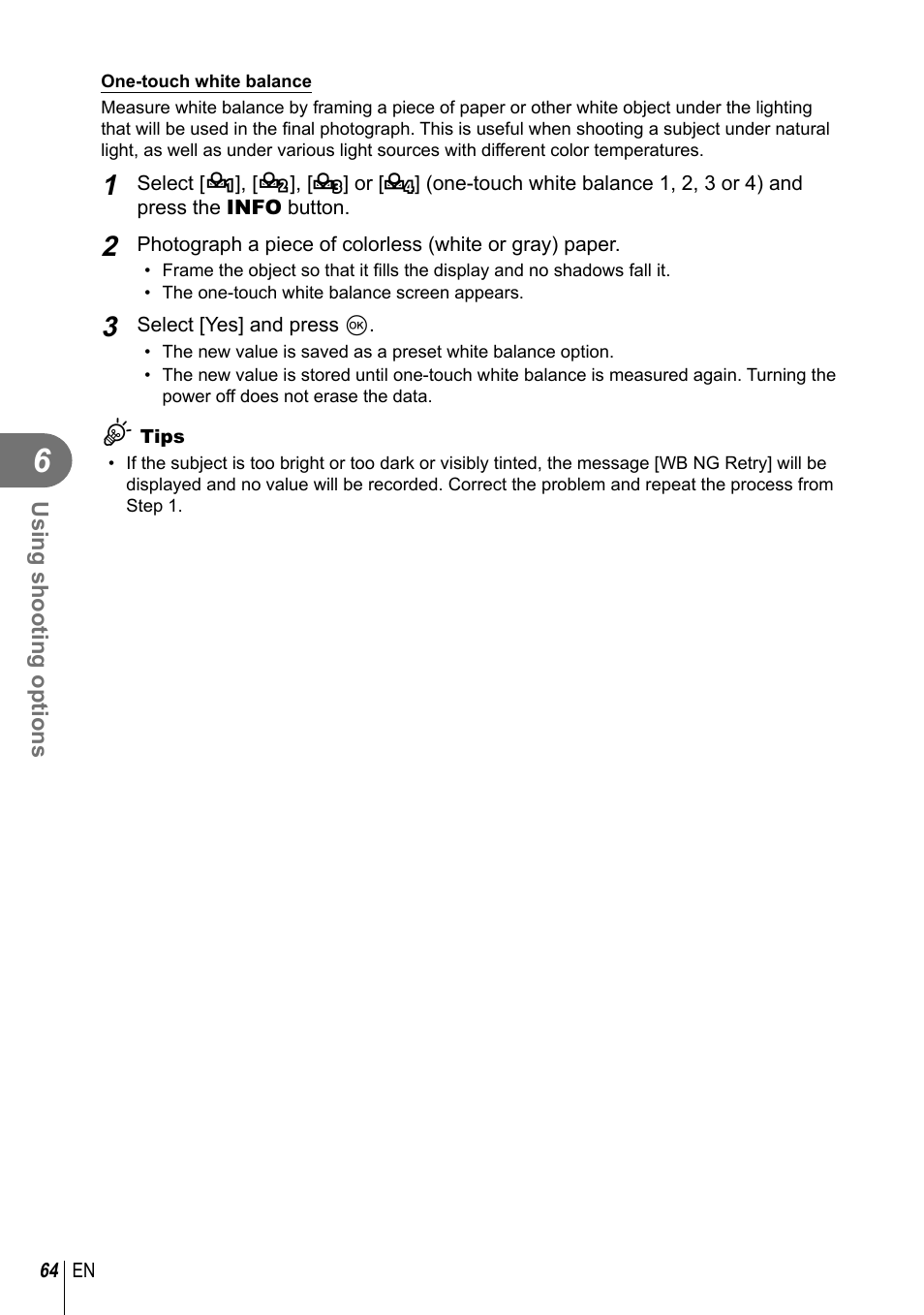 Olympus E-M10 User Manual | Page 64 / 161