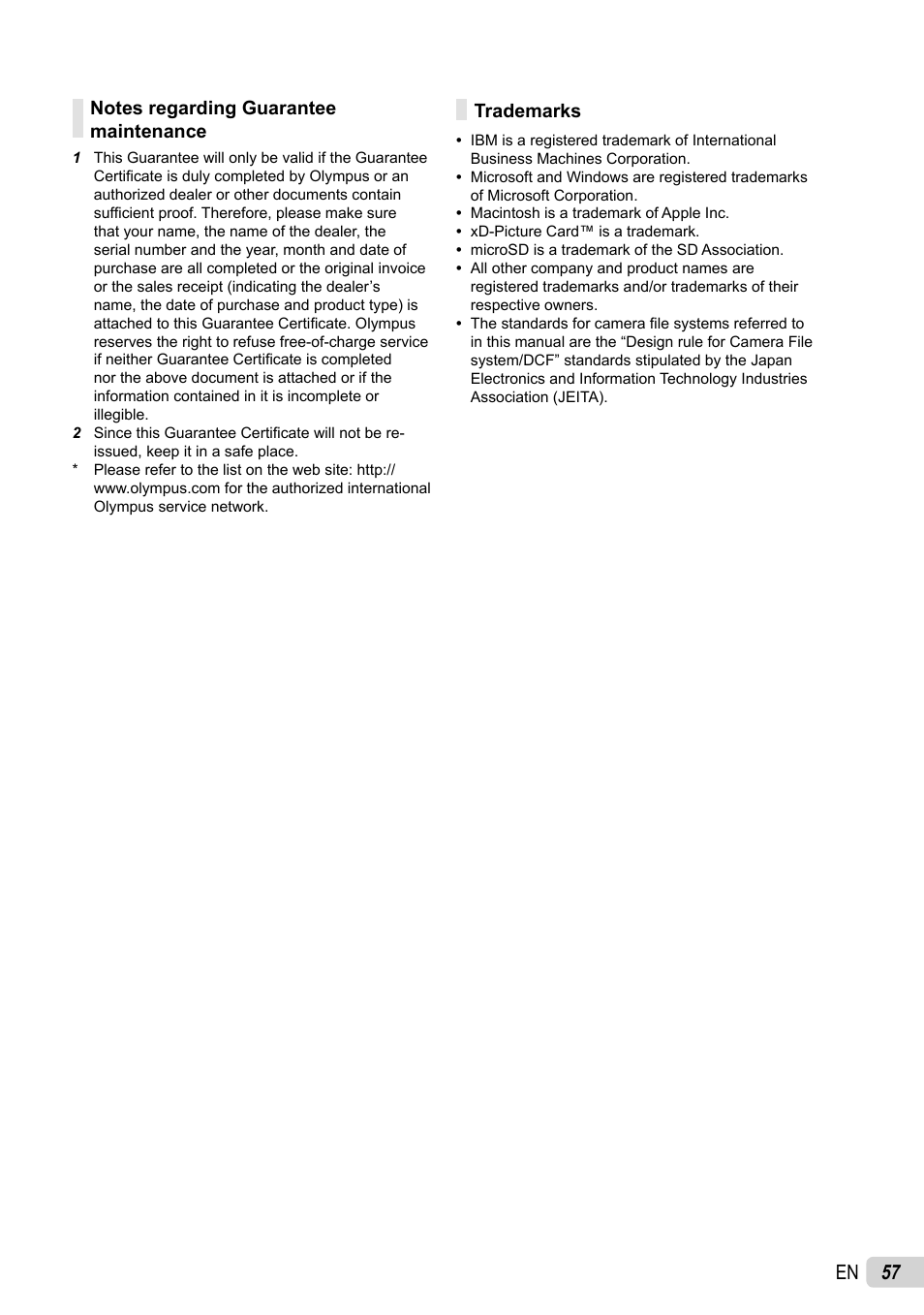 57 en | Olympus FE-46 User Manual | Page 57 / 61