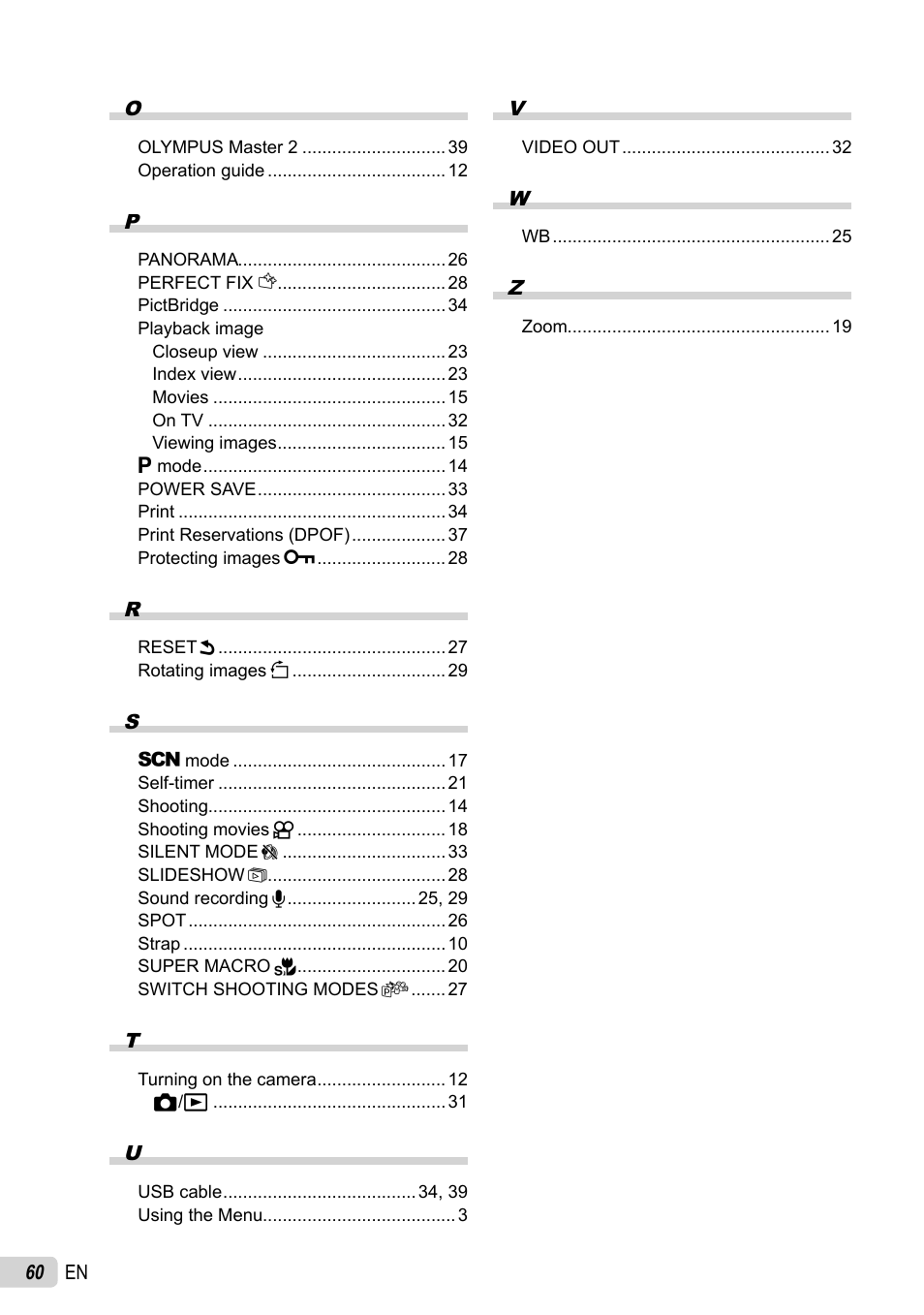 Olympus FE-46 User Manual | Page 60 / 61