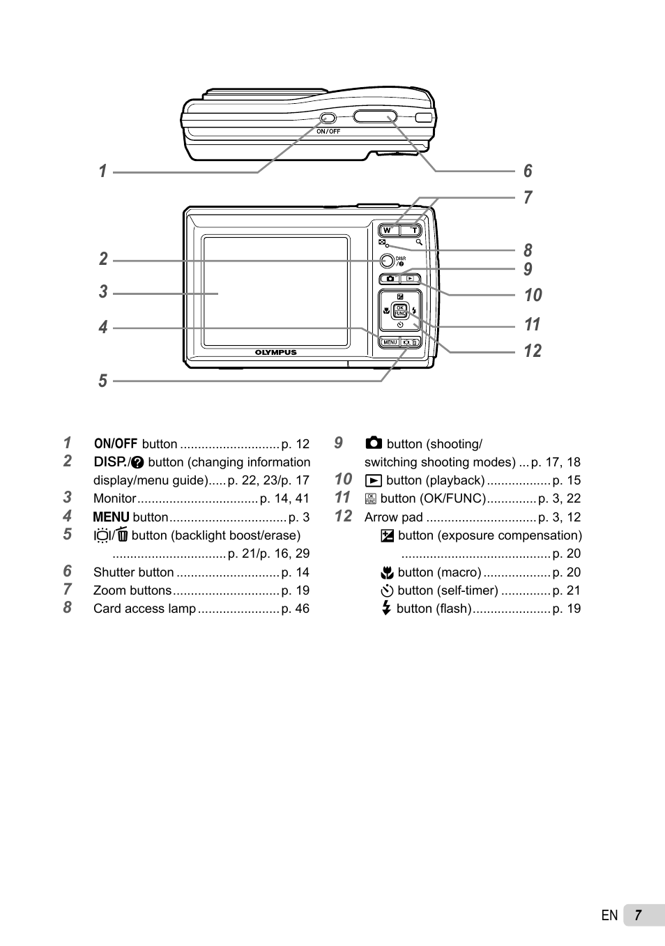 Olympus FE-46 User Manual | Page 7 / 61