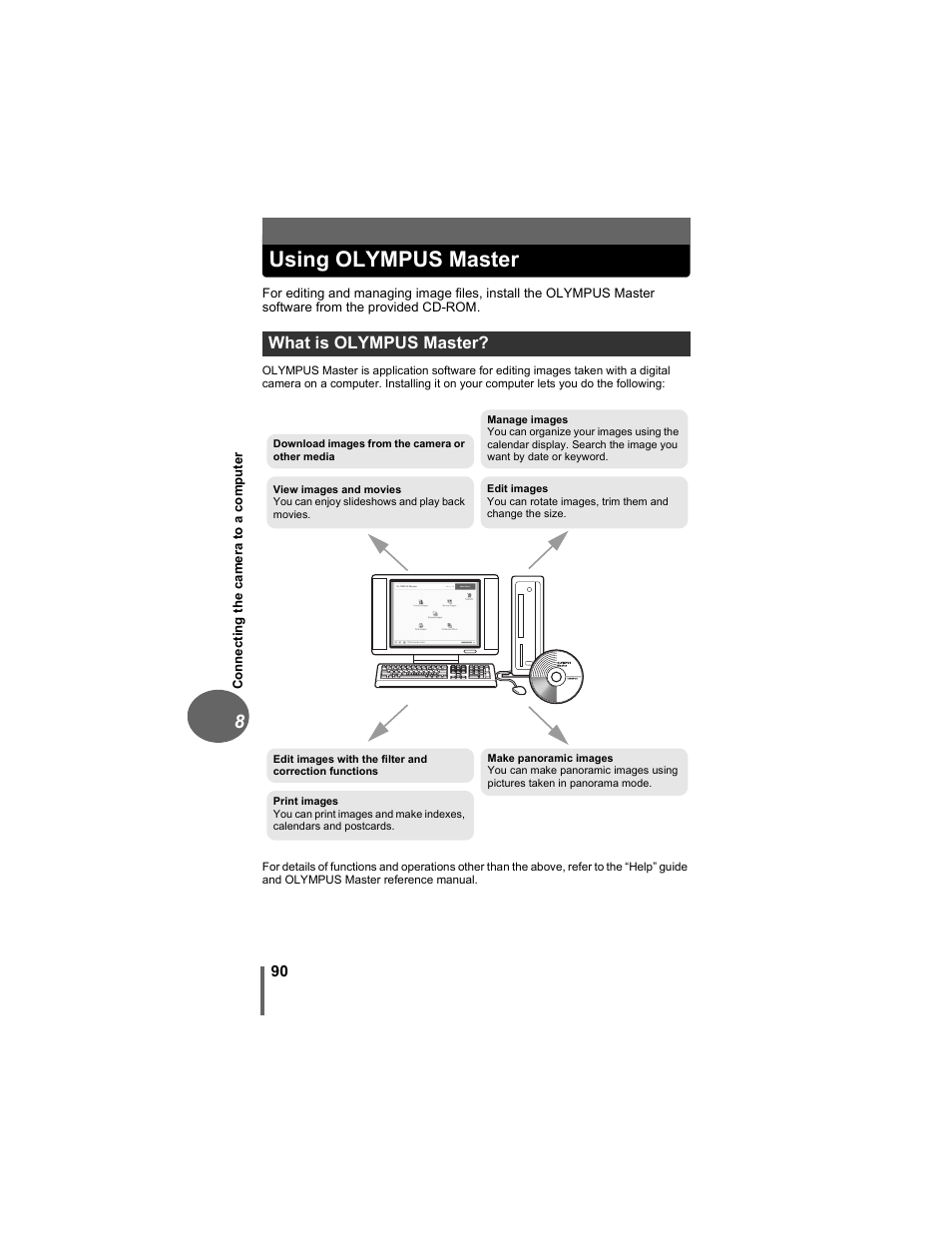 Using olympus master, What is olympus master | Olympus D-630 Zoom User Manual | Page 90 / 134