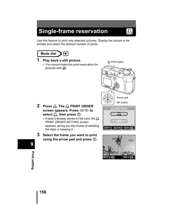 Single-frame reservation | Olympus C-740-C-760 Ultra Zoom User Manual | Page 157 / 226