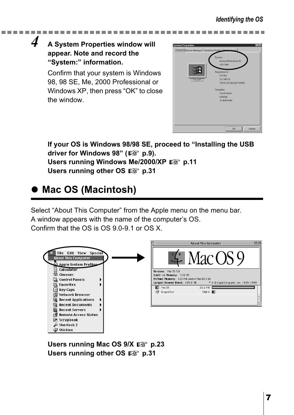 Mac os (macintosh) | Olympus C-740-C-760 Ultra Zoom User Manual | Page 201 / 226