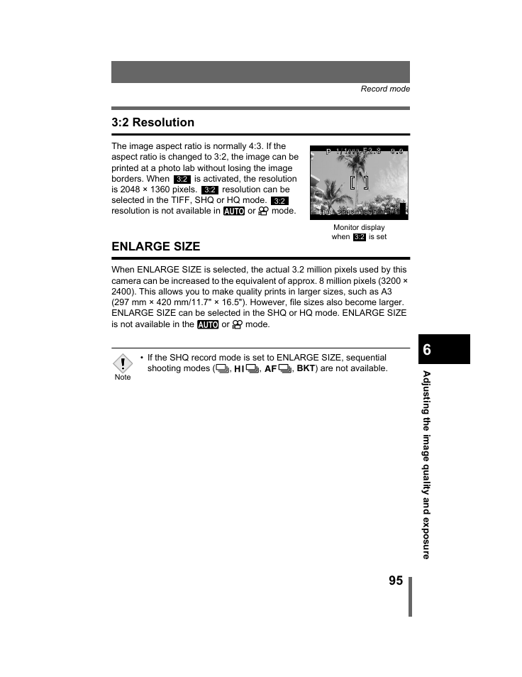 2 resolution, Enlarge size, 2 resolution enlarge size | Olympus C-740-C-760 Ultra Zoom User Manual | Page 96 / 226