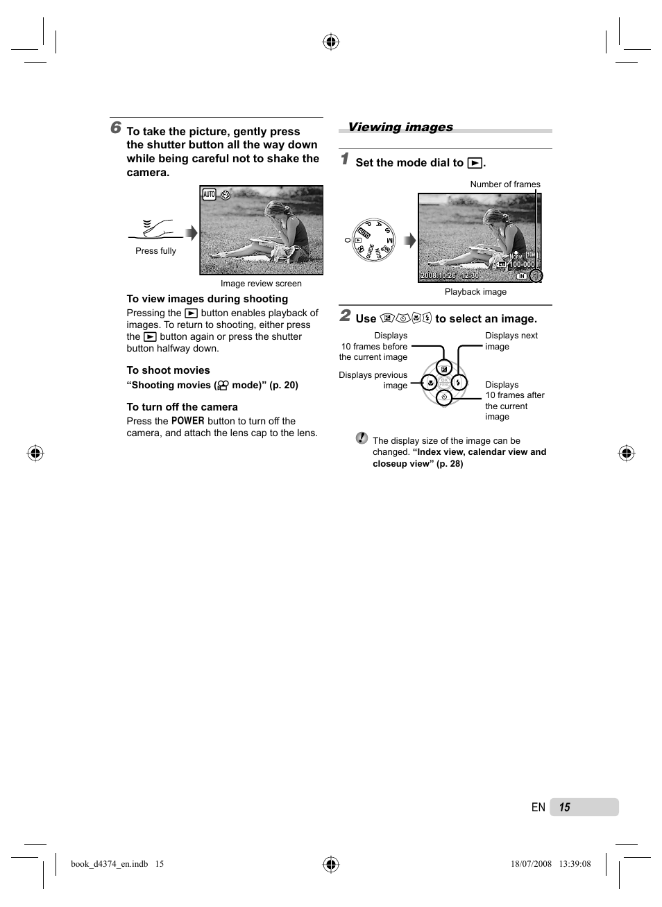 Viewing images, 15 en | Olympus SP-565 UZ User Manual | Page 15 / 94