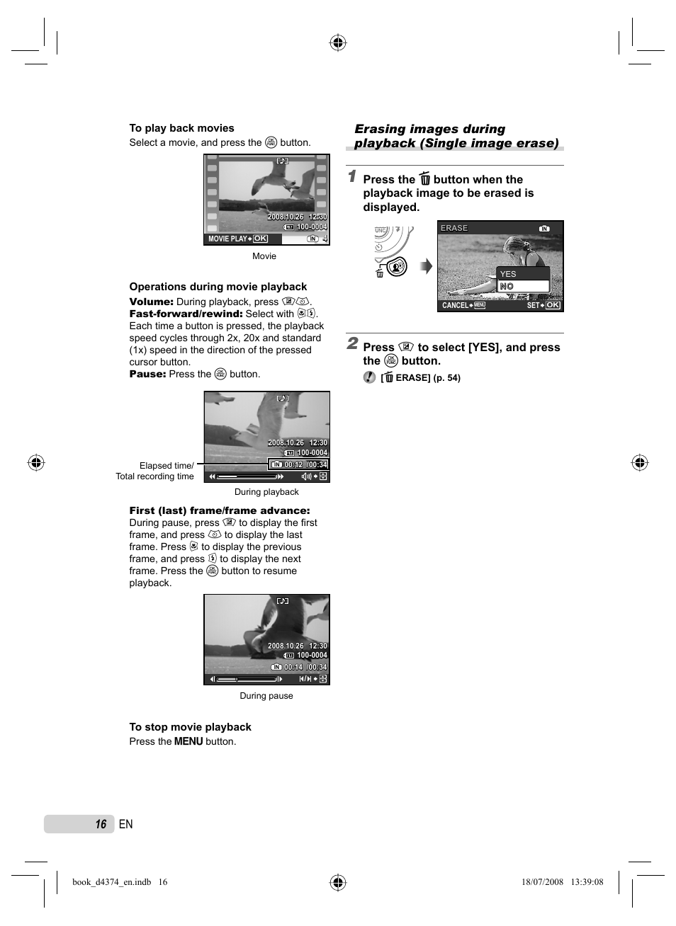 16 en | Olympus SP-565 UZ User Manual | Page 16 / 94