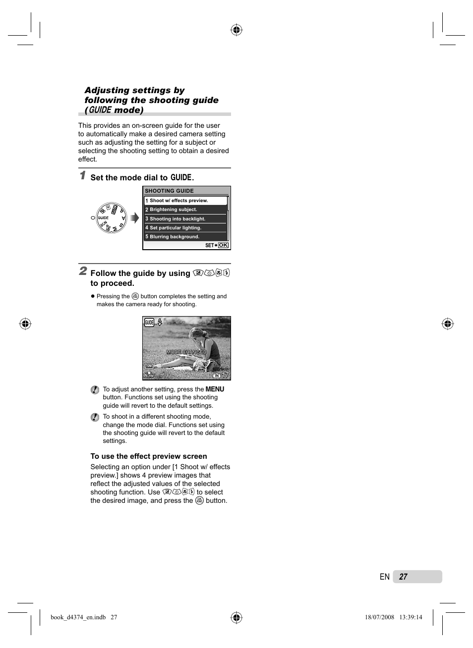 Mode) | Olympus SP-565 UZ User Manual | Page 27 / 94