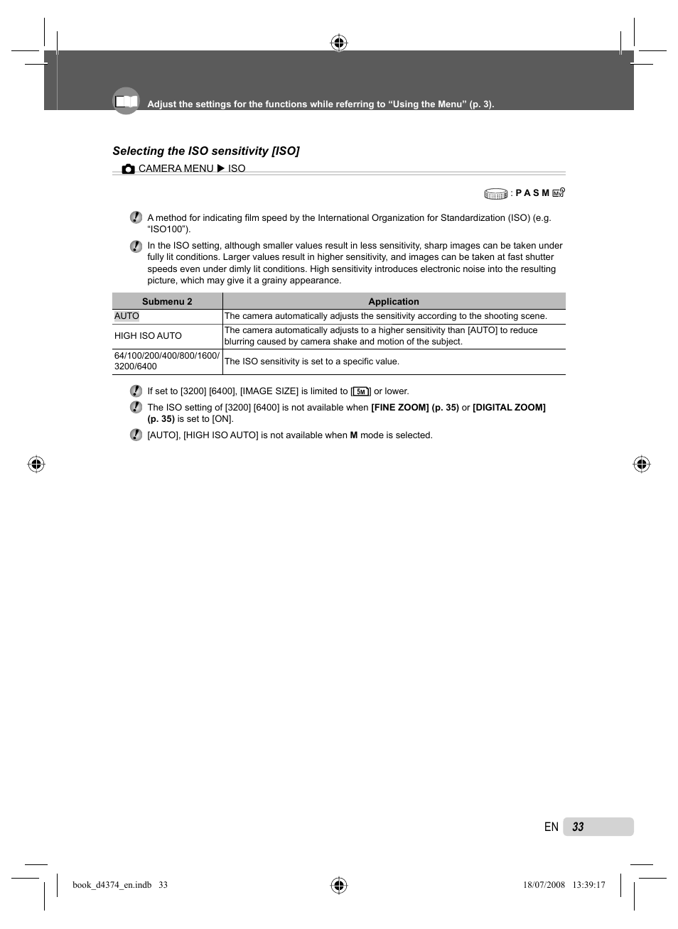 33 en | Olympus SP-565 UZ User Manual | Page 33 / 94