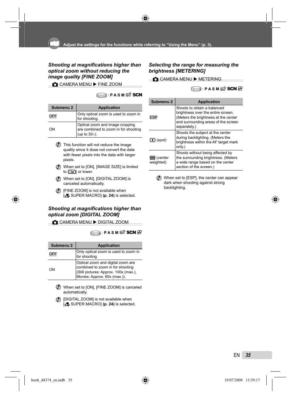 35 en | Olympus SP-565 UZ User Manual | Page 35 / 94