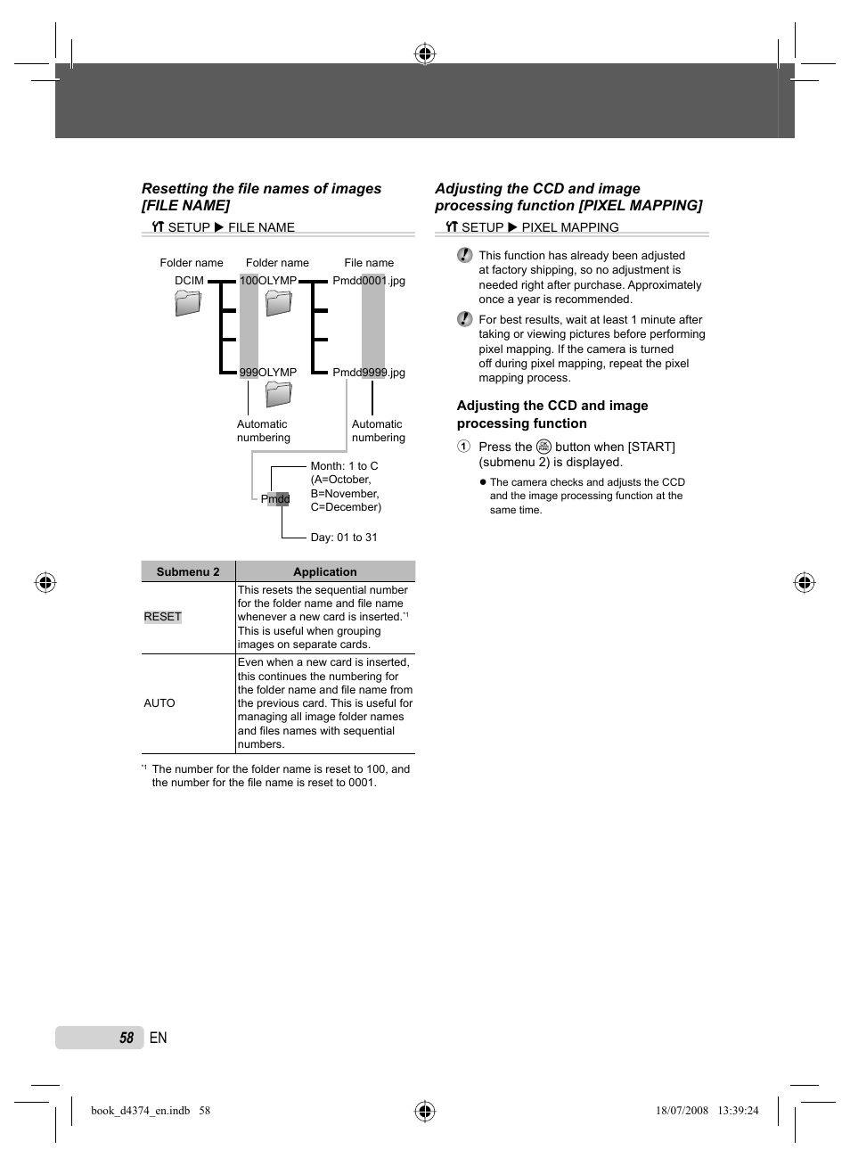 58 en | Olympus SP-565 UZ User Manual | Page 58 / 94